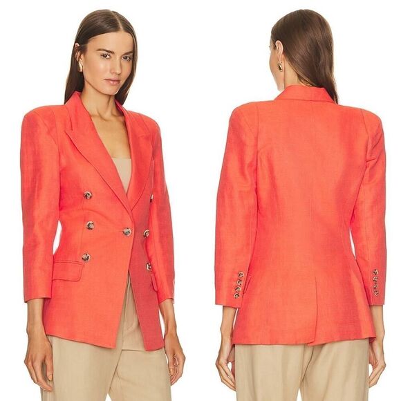 Smythe Cropped Slv Pagoda Blazer in Watermelon Small (US6) - Picture 6 of 11